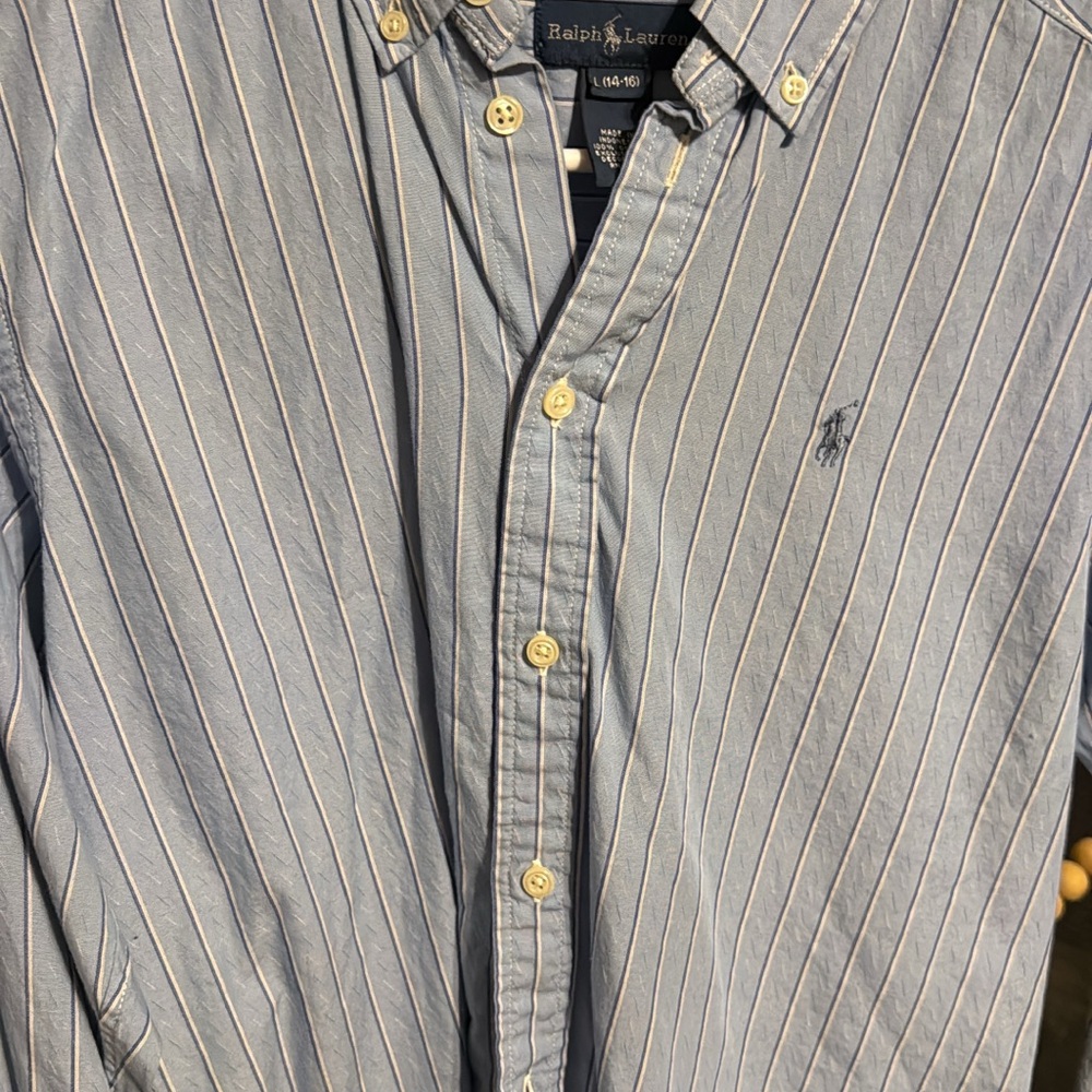 Ralph Lauren Boys Blue Striped Shirt